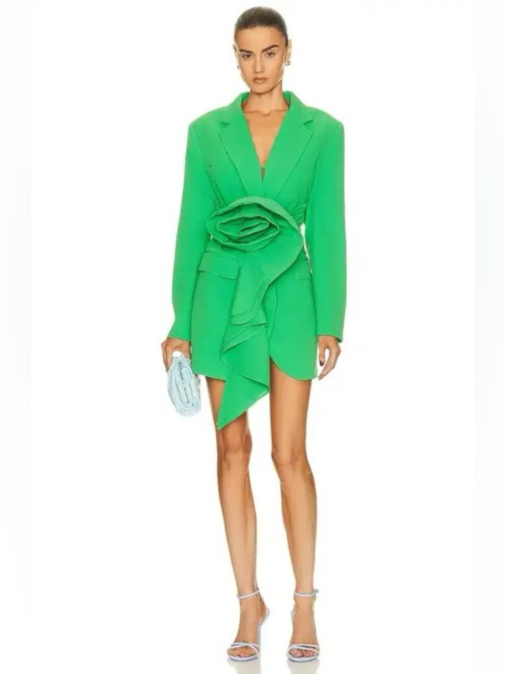 Rachel Gilbert Embellished Floral Appliquéd Santiago Green Jacket Dress US4 NWT